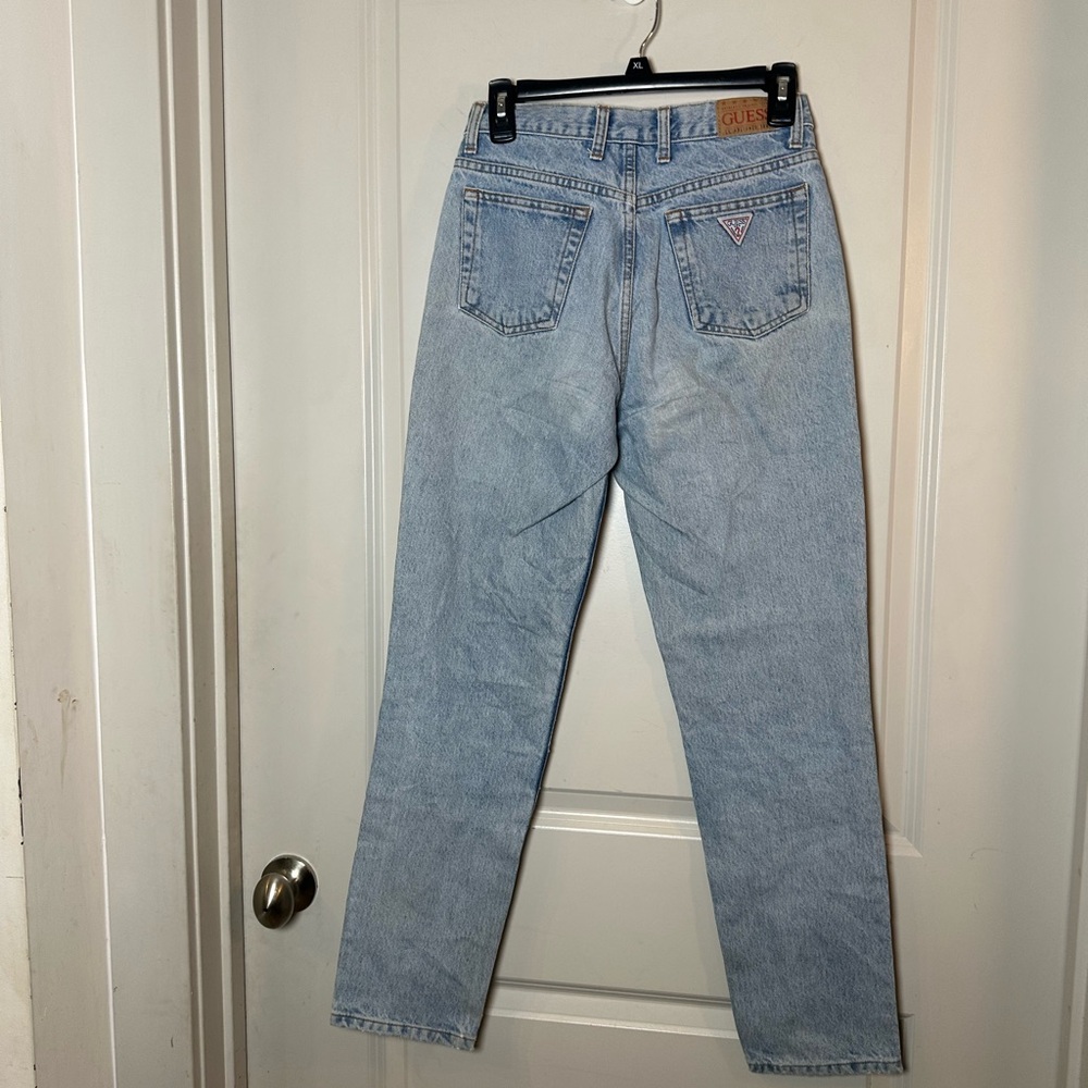 Vintage 90’s Guess Cotton Classic Fit Straight Leg High Rise Y2K Jeans, 26/27 - Picture 10 of 11